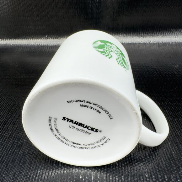 Starbucks Coffee Mug Original 12 oz White Cup with Green Classic Siren Logo Mug - Picture 6 of 9